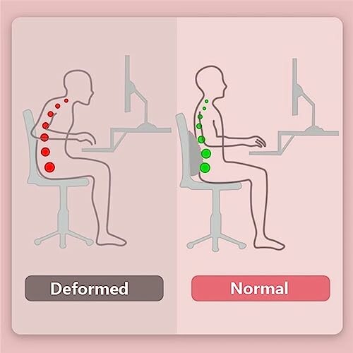 Illustration comparing deformed and normal sitting posture.