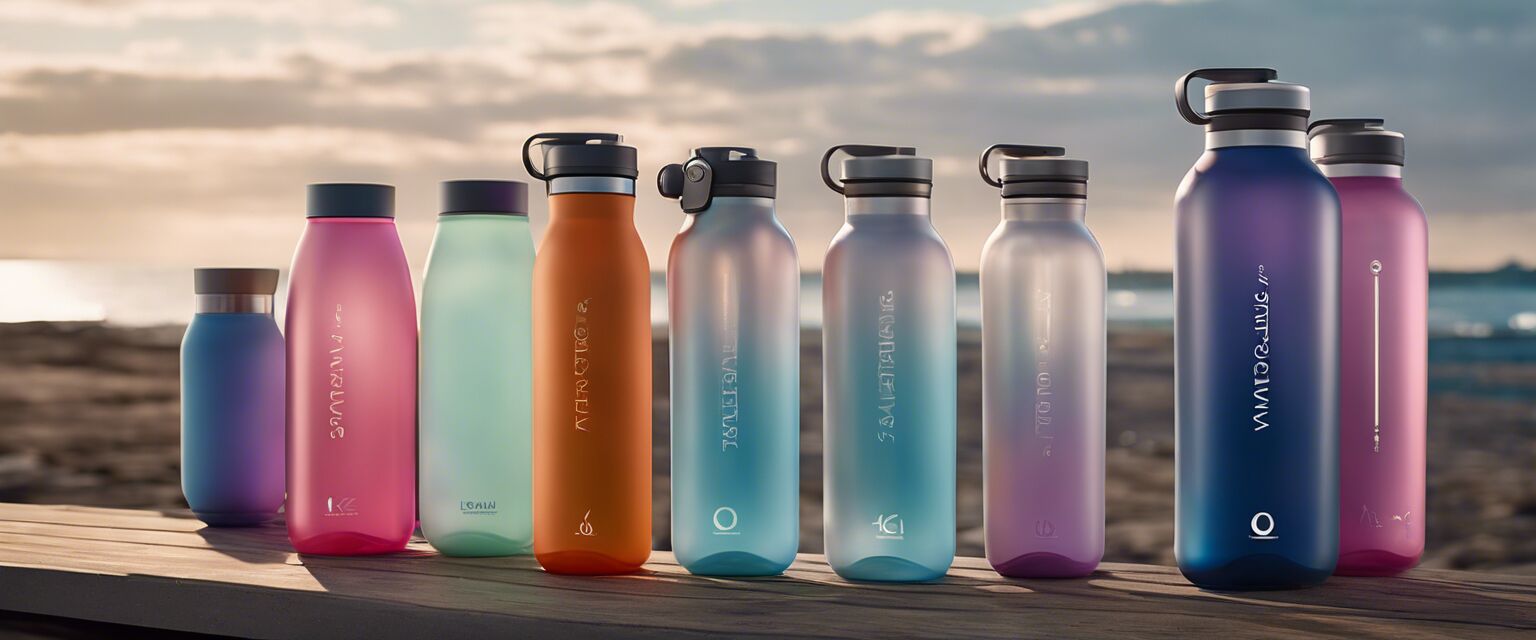 Collection of smart water bottles