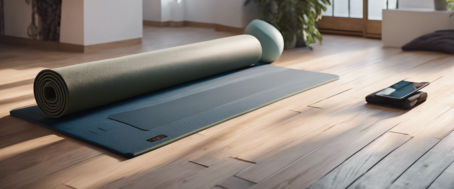 Yoga space with smart mat