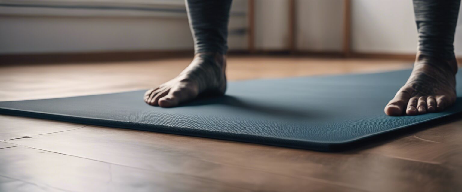 User practicing yoga on a smart mat